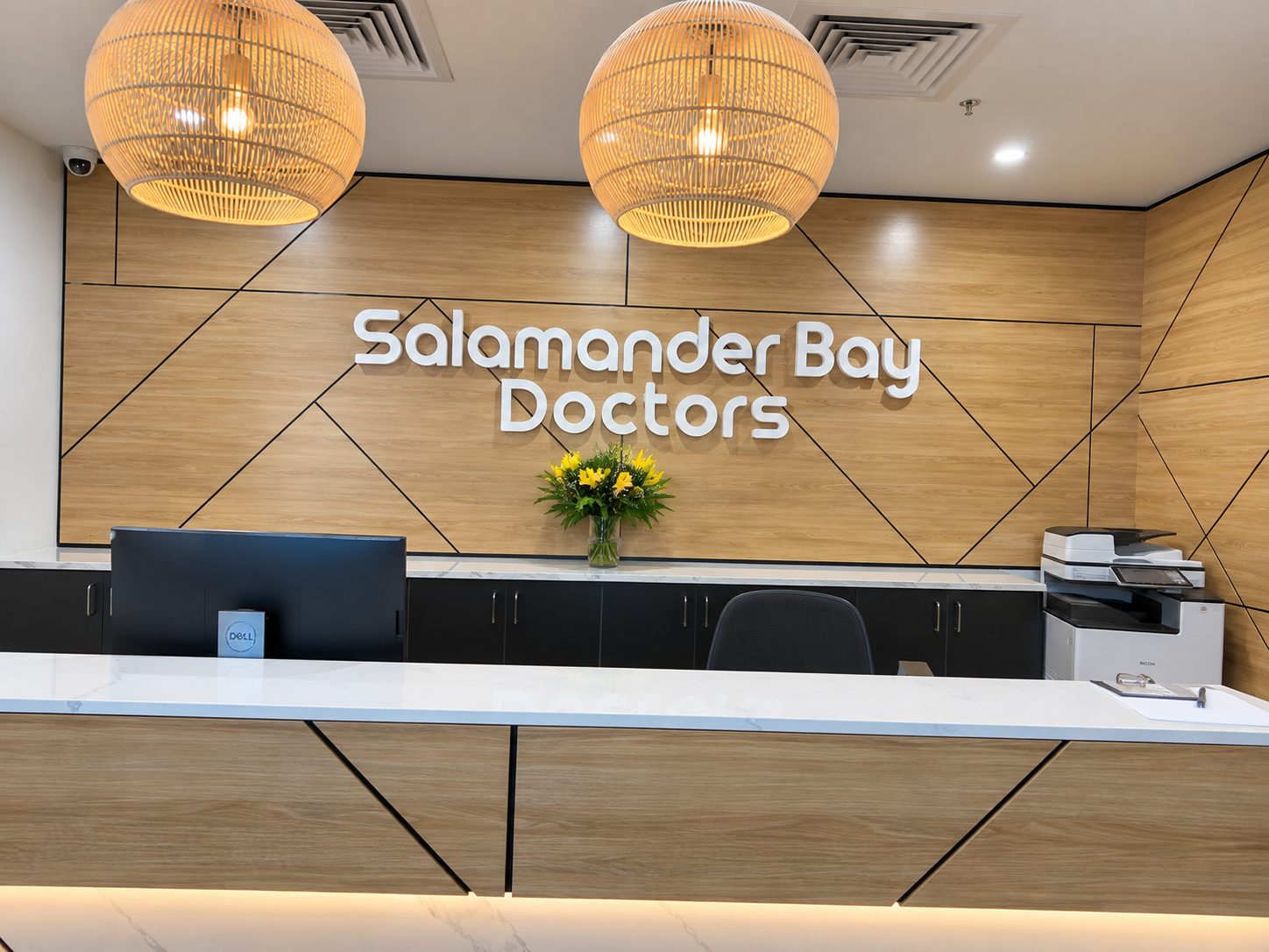 The reception desk at Salamander Bay Doctors