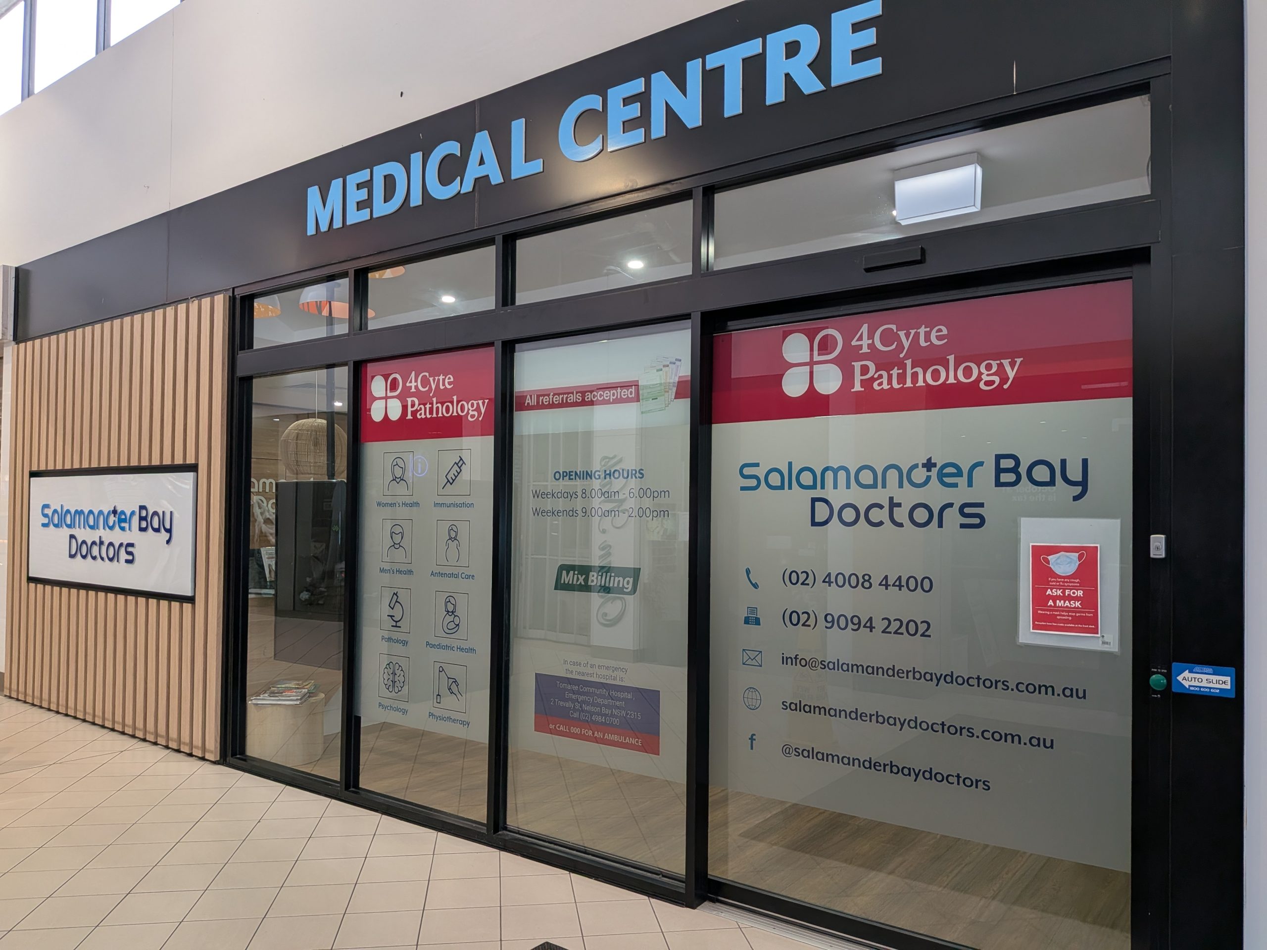 Salamander Bay Clinic Entrance